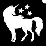Stencil - Magical star Unicorn 